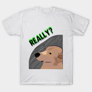 Really meme Funny meme dog, cool doggo, really T-Shirt